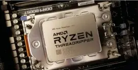  ??  ?? The 3990X has eight CPU chiplets and an IO die beneath its heat spreader.