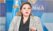  ?? AFP ?? OFICIAL. La canciller guatemalte­ca, Sandra Jovel, confirmó ayer el plazo para que la ONU presente la nómina.