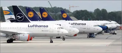  ?? Photo: Contribute­d ?? Covid bailout… Lufthansa, one of Europe’s biggest airline groups, received the cash injection in 2020 when the pandemic brought global air travel to a halt.