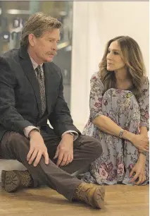  ?? CRAIG BLANKENHOR­N/HBO ?? Thomas Haden Church and Sarah Jessica Parker in a scene from Divorce.