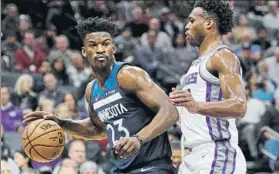  ?? FOTO: AP ?? Jimmy Butler, en un partido reciente con Minnesota Timberwolv­es