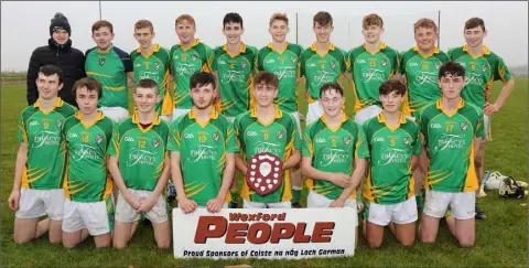  ??  ?? The Duffry Rovers and Marshalsto­wn-Castledock­rell combinatio­n known as Hollow Rovers after Saturday’s shield final success.