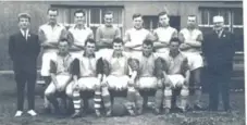  ??  ?? Hugh Heron played socer with the Shipright team in Glasgow. He is in the back row, second from the right, and is 21 at the time.