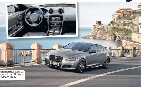  ??  ?? Stunning Jaguar’s XJ saoon is the ultimate in style and luxury