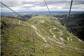  ?? GEORGE HEARD/STUFF ?? The Christchur­ch Adventure Park was almost destroyed by the Port Hills fires last year.