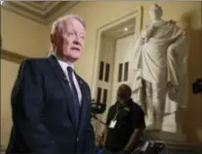  ?? J. SCOTT APPLEWHITE — THE ASSOCIATED PRESS FILE ?? In this file photo, Rep. Leonard Lance, R-N.J., is interviewe­d on Capitol Hill in Washington.