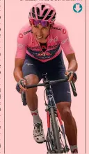  ?? BETTINI ?? Dodici giorni in rosa 1° a Campo Felice e Cortina Al Giro 2021, Egan Bernal prende la rosa dopo la vittoria a Campo Felice e la porta 12 volte; in maglia di leader vince a Cortina