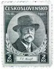  ??  ?? Oplakávaný TGM na čs. známkách vyšlých v nákladu 3,9 milionu kusů jen čtyři dny po jeho smrti (1937)