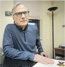  ?? PETER McCABE ?? Christos Tsironis, 69, at his office in Dollard des Ormeaux on Tuesday. “My advice: Don’t get sick in Quebec,” Tsironis says.