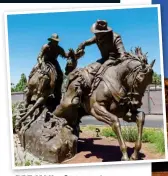  ??  ?? pre-mail: Statue to the Hashknife Pony Express route