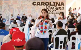  ?? CORTESÍA ?? Carolina Viggiano estuvo en San Felipe Orizatlán con panistas.