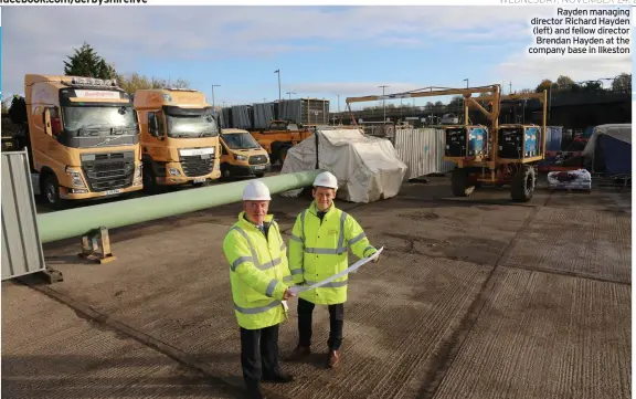  ?? ?? Rayden managing director Richard Hayden (left) and fellow director Brendan Hayden at the company base in Ilkeston