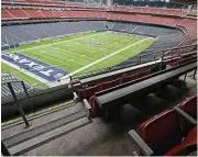  ?? James Nielsen / Houston Chronicle ?? A seat at NRG Stadium for the Super Bowl on Feb. 5 won’t come cheap — expect to pay at least $4,000.