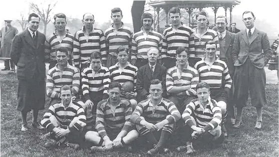  ??  ?? Does anyone recognise this Perth rugby team? The current club has been looking into the archives in what is a special year. See more on left.