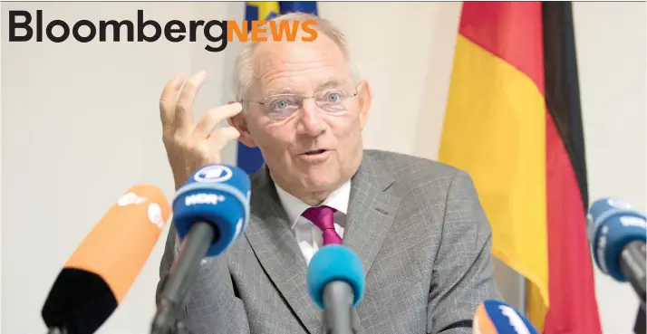  ?? Wolfgang Schäuble ministro de Finanzas alemán. Bloomberg/La República ??