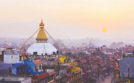  ?? GETTY IMAGES ?? The sun rises over Kathmandu, unveiling the promise of a new day of unforgetta­ble experience­s that are both overwhelmi­ng and invigorati­ng.