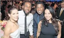  ?? Alex J. Berliner ABImages ?? ALLISON HOLKER, left, Stephen Boss, Kenneth “Babyface” Edmonds and Nicole Pantenburg help the Barbara Davis Center.