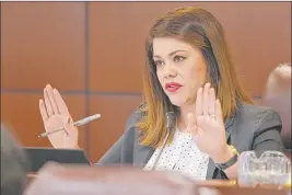  ?? K.M. Cannon Las Vegas Review-journal file ?? Teresa Benitez-thompson shown at a February 2019 meeting, raised concerns about funding for the Nevada Department of Health and Human Services.