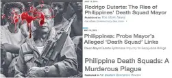  ??  ?? Duterte with his tool of discourse, and internatio­nal coverage of his governance style