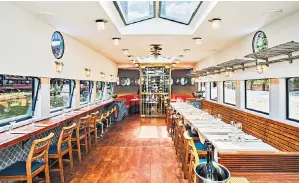  ??  ?? The interior of The Grand Duchess, which will celebrate its reopening with a two-day socially distanced party