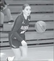  ?? Photo by Bob Parana ?? Senior Gabby Amacher and the two-seeded Lady Elkers face three-seed DuBois Central Catholic in the D9 Class A semifinals in Brockway tonight (7:30 p.m.).