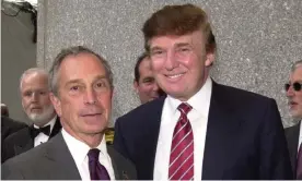  ?? Photograph: Djamilla Rosa Cochran/WireImage ?? Michael Bloomberg and Donald Trump in New York, New York, on 20 May 2003.