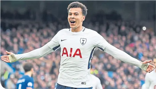  ??  ?? Tottenham Hotspur’s Dele Alli can write his name large in Russia this summer