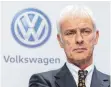  ?? FOTO: DPA ?? Unter Druck: Volkswagen-Konzernche­f Matthias Müller.