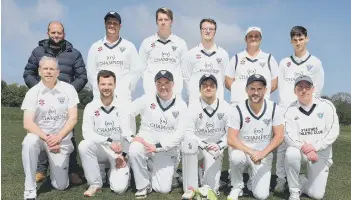 ?? ?? AWAY WIN: Staithes, who defeated Scalby by eight wickets at Carr Lane last weekend in the Premier Division