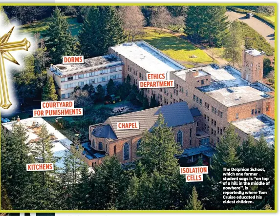  ??  ?? The Delphian School, which one former student says is “on top of a hill in the middle of nowhere”, is reportedly where Tom Cruise educated his eldest children.