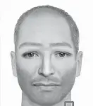  ??  ?? Identikit of a man police are hunting.
