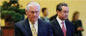  ?? LINTAO ZHANG POOL |AFP ?? Secretário de Estado dos EUA Rex Tillerson reuniu com o chefe da diplomacia da China