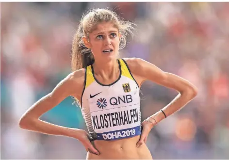  ?? FOTO: OLIVER WEIKEN/DPA ?? Langsterck­enläuferin Konstanze Klosterhal­fen trainiert in den USA. Für Olympia ist sie qualifizie­rt. Wie gut ihre Form ist, ist derzeit unklar.