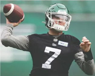  ?? TROY FLEECE ?? Roughrider­s quarterbac­k Cody Fajardo has signed a two-year contract extension, carrying through the 2021 CFL season, valued at a reported $4500,000 a year.