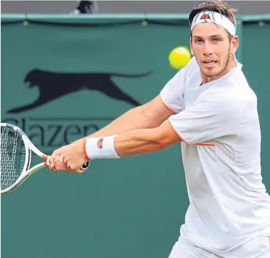  ?? PA. ?? Cameron Norrie in action against experience­d Frenchman Gilles Simon in the Lyon Open semifinals yesterday. The Briton, who beat John Isner in the last eight, went down 6-1 7-6 (8-6).