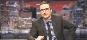  ?? HBO / Eric Liebowitz ?? John Oliver on the set of “Last Week Tonight with John Oliver.”