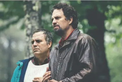  ?? HBO ?? Oscar-nominated actor Mark Ruffalo plays twin brothers with vastly different looks in the new HBO miniseries I Know This Much Is True.