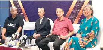  ?? ?? (From right) Linda, Kiong and Etim attend a press conference at the Bukit Aman Police Museum.