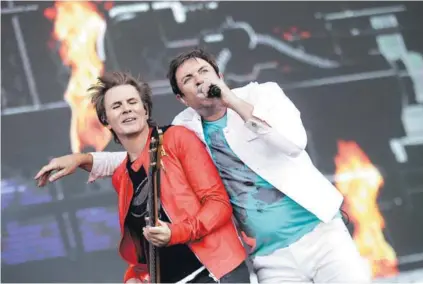  ?? FOTO: PATRICIO FUENTES ?? ►► John Taylor y Simon Le Bon durante la presentaci­ón de la banda.