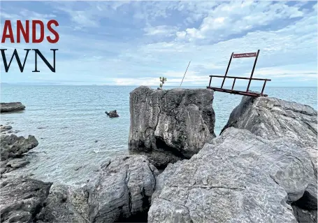  ??  ?? ABOVE
This little bridge on top of coastal rocks is a popular selfie spot on Koh Nok Phao. It may not look scary in the picture but it requires courage to walk from one rock to another to reach the bridge.