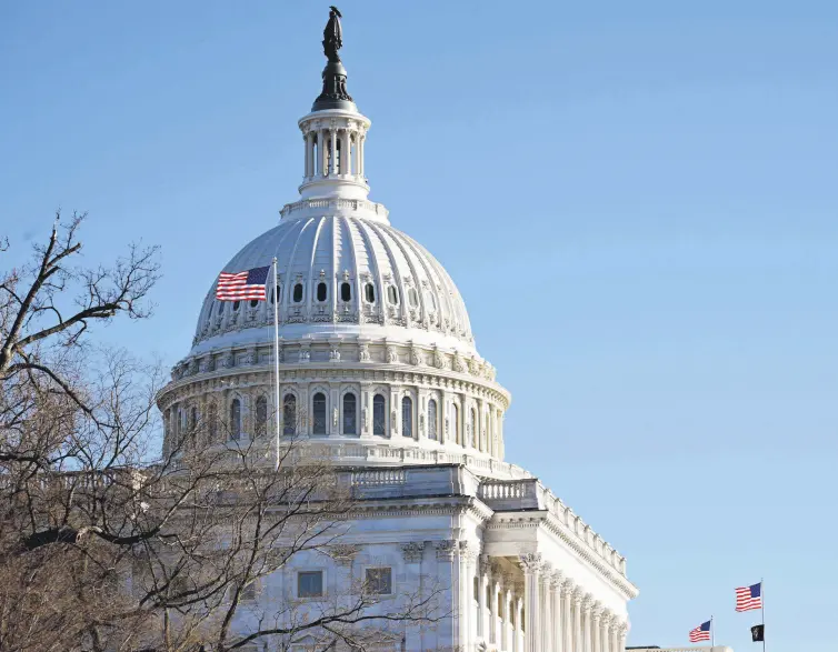  ?? ?? A view of the U.S. Capitol in Washington, U.S., March 11, 2024.