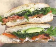  ?? PHOTO FROM WHOLE FOODS ?? The TTLA at Whole Foods is made with tempeh bacon, lettuce, tomato, avocado and roasted garlic Vegenaise on ciabatta bread.