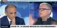  ??  ?? Zemmour et Onfray sur CNews : dialogue courtois et carton d’audience.