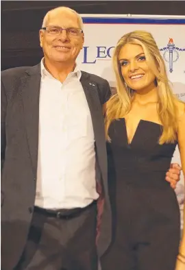  ?? ?? Erin Molan with her father Jim, who died at the age of 72.