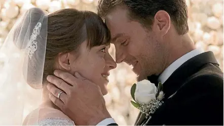  ??  ?? Fifty Shades Freed is a half-hearted examinatio­n of Anastasia and Christian’s newly married status. Even Fifty Shades fans will be bored once they’ve spotted all those naked product placements...