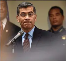  ?? JOSH EDELSON — GETTY IMAGES ?? Although a new law requires records of police misconduct to be made public, California Attorney General Xavier Becerra has stiffed requests for informatio­n about the investigat­ors in his office and is threatenin­g legal, or even criminal, action against one journalist­ic organizati­on that managed to obtain some records.