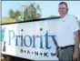  ?? LYNN KUTTER ENTERPRISE-LEADER ?? Ray Stidham, president of Priority Bank, said the bank is looking forward to serving Prairie Grove. The new branch opened in July and will have its grand opening 11 a.m. to 1 p.m., Aug. 26.