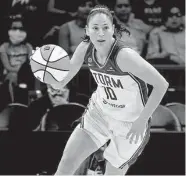  ?? Matt York / Associated Press ?? Seattle Storm star guard Sue Bird could be potentiall­y retiring after this season.