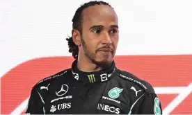  ?? Photograph: Andrej Isaković/AFP/Getty Images ?? Lewis Hamilton: ‘I am proud of everything we have done. There were times when we were 32 points behind.’
