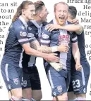  ??  ?? STAGGIES DO Boyce celebrates after his winner